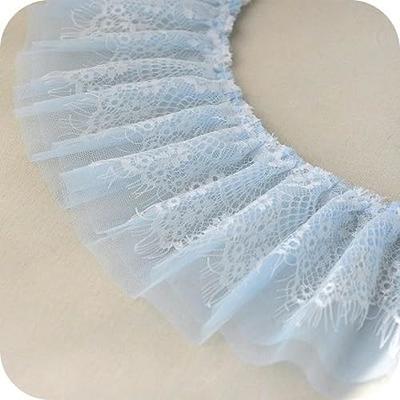 Pleated Mesh Lace Fabric, Ruffle Trim, DIY Collar, Bubble Skirt, Dress  Cuffs, Sewing Material, 5 Yards, 5cm Wide