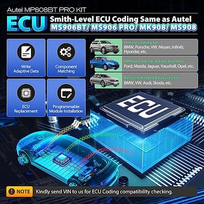 Autel MaxiPRO MP808S PRO Version with All 11 Adapters, 2024 Advanced ECU  Coding Bidirectional Scanner, 2-Year Update, Same as MS906 PRO Upgrade of