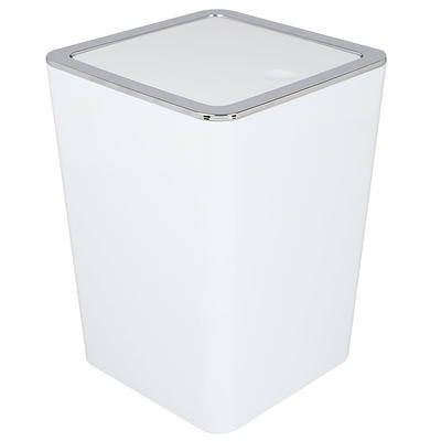 Bath Bliss 2.5 Gallons Plastic Swing Top Trash Can