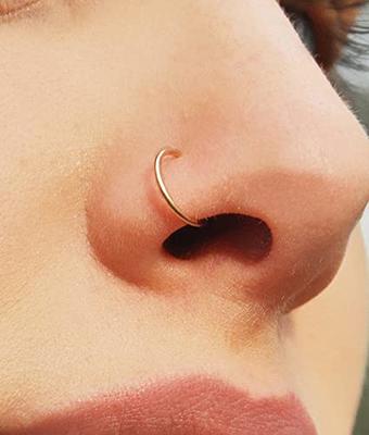 QWALIT Fake Nose Ring Fake Septum Fake Nose Rings for Women Fake