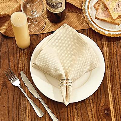 Mebakuk Cloth Napkins Set of 6, Premium 17 x 17 Inch Solid Washable Linen  Style Napkins, Soft Table Napkin for Wedding Party Restaurant Dinner  Parties