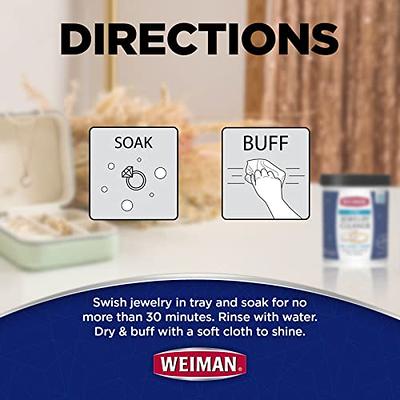 Weiman Fine Jewelry Cleaner Liquid with Cleaning Brush – Restores