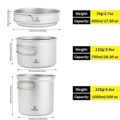 Ultralight 2-Piece Titanium Cookware Set