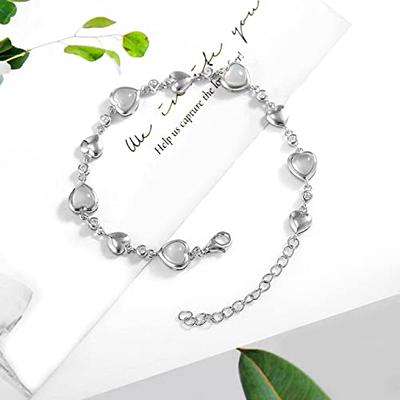 Amazon.com: Sterling Silver Bangle Bracelets for Women,Fashion Jewelry  Simple Adjustable 925 Silver Cuff Bangles for Women Mom Wife Valentine  Mothers Day Gift: Clothing, Shoes & Jewelry
