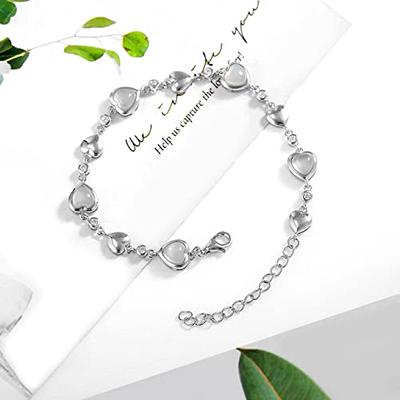 Heart Shaped Designed Silver Bracelet For Girls and Woman