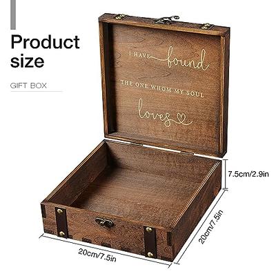 Unfinished wooden box closed with key,natural wood,lockable,box with lock,3  compartments,wooden keepsake,jewerly box,birthday,anniversary - With Wooden  Love
