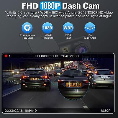 Dash Cam WiFi 2.5K 1440P Front Dash Camera for Cars, E-YEEGER Car Camera  Mini Dashcams with App, Night Vision, 24H Parking Mode, G-Sensor, Loop