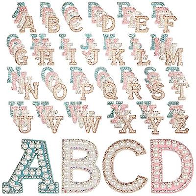 GYGYL 72 Pieces Iron on Letters and Numbers Patches, White Letter Patches Alphabet Embroidered Patch A-Z, Numbers 0-9 Applique for Clothes, Dress