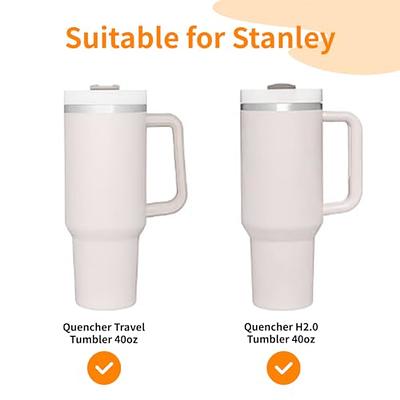 Silicone Boot Sleeve for 40oz Stanley Quencher Tumbler with Handle, Spill Proof Stoppers Set Compatible for Stanley H2.0 40oz & 30oz Tumbler,Stanley