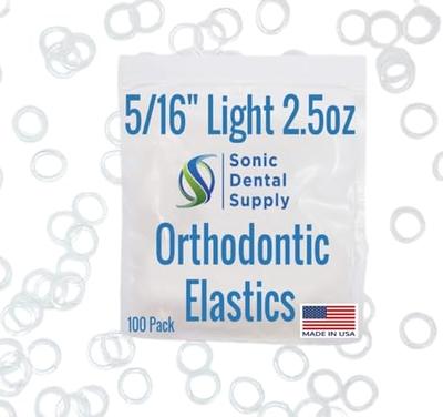 5/16 Inch Orthodontic Elastic Rubber Bands - 100 Pack - Clear