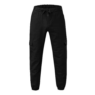 Men's Joggers Pants Casual Baggy Cotton Drawstring Tapered