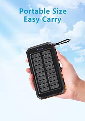 Portable Charger Power Bank - 30000mAh Solar Charger 2 USB Ports High-Speed  Panel External Battery Pack for iPhone Android and More 