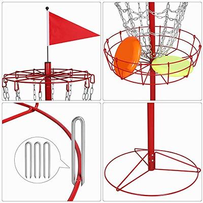 Trademark Innovations Portable Metal Disc Frisbee Golf Goal Set Comes with 6 Discs (Black)