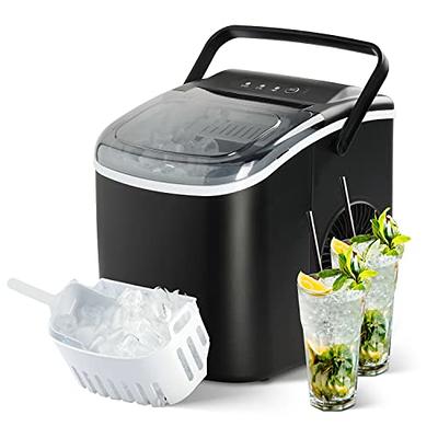 Silonn Countertop Ice Maker Machine with Handle, Portable Ice Makers  Countertop, Makes up to 27 lbs. of Ice Per Day, 9 Cubes in 7 Mins,  Self-Cleaning