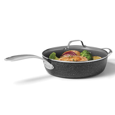 Starfrit The Rock Deep Fry Pan with Lid, 11 Inch