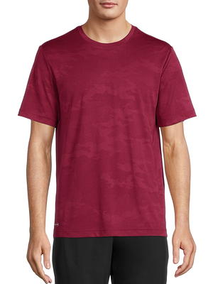 Russell Men's and Big Men's Active Jacquard T-Shirt with Short Sleeves,  Sizes up to 5XL 