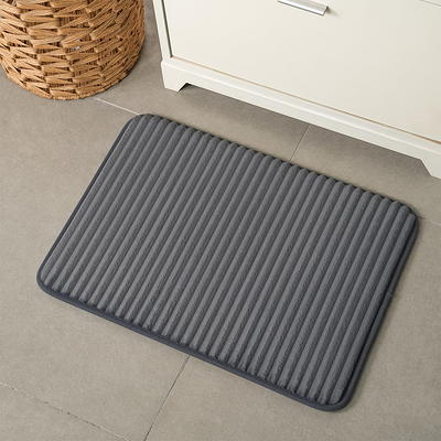 Mohawk Memory Foam Bath Rug, 18 x 27, Grey Flannel 