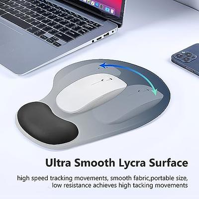 Mouse Pad Ergonomic With Gel Comfort Wrist Rest Support, Gaming Mouse Pad  With Lycra Cloth Nonslip