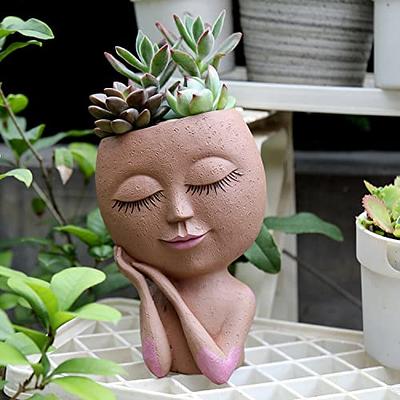 1pcs Swing Face Planter Pot Smiling Face Planter Pot Wall Hanging