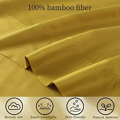 100% Bamboo Viscose Bed Sheet Set, Cooling Deep Pocket Bed Sheets-ultra  Soft & Breathable 4 Piece Set, emerald Green 