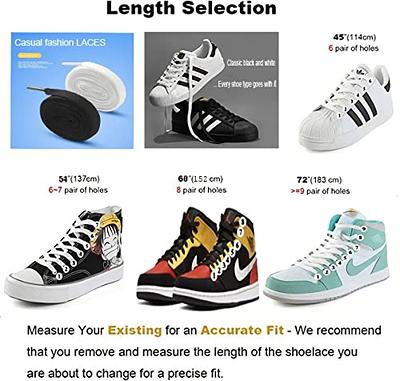 Træde tilbage skitse Hav Voitead Original Shoe Laces, Flat Shoelaces for Sneakers: Converse, Air  Force 1, Dunks & More (Black, 45'') - Yahoo Shopping