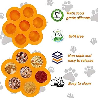 Frozen Dog Treat Molds Freeze Refill Treats Food Dispenser Reusable Treat  Tray Pupsicle Treat Mold Silicone Molds For
