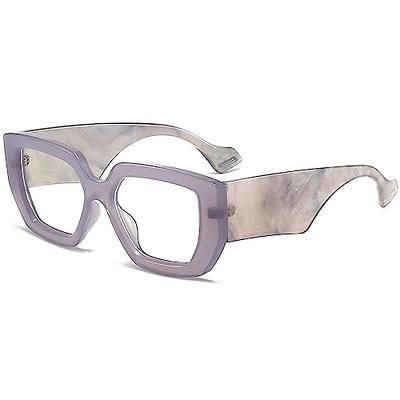  AIEYEZO Thick Frame Square Sunglasses for Men Women