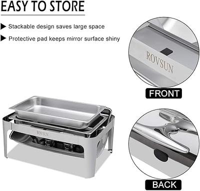 9 qt. Chafing Dish Buffet Set - Includes Food Pan, Water Pan, Cover, Chafer  Stand and 2-Fuel Holders - Food Warmers - Yahoo Shopping