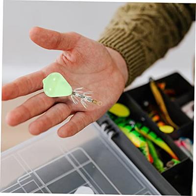 BESPORTBLE 10pcs Box Glow in The Dark Fishing Lures Luminous Squid Lure  Fishing Swimbaits Artificial Fishing Lures Night Glow Fishing Lure Fishing