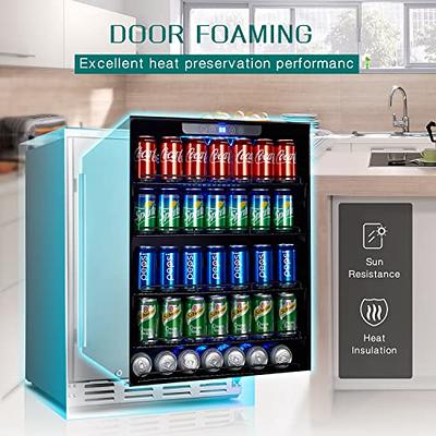 24 inch Beverage Refrigerator - 154 Cans Capacity Beverage Cooler