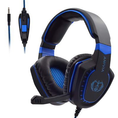 Kikc PS4 Gaming Headset with Mic for Xbox One, PS5, PC, Mobile Phone and  Notebook, Controllable Volume Gaming Headphones with Soft Earmuffs for Kid