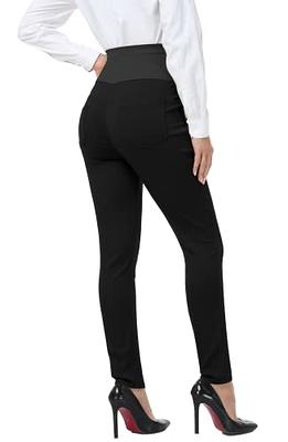 PACBREEZE Women's Maternity Work Pants Stretchy High Waist Skinny Leg  Pregnancy Business Casual Dress Pants(Black, Large) - Yahoo Shopping
