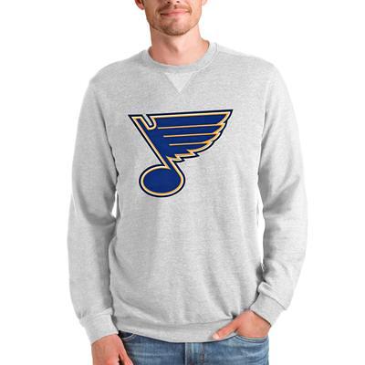 Men's Antigua Heather Black St. Louis Blues Saga Pullover Hoodie