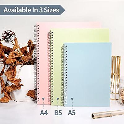 (2-Pack) A5 Dot Grid Notebook 100gsm Bullet Spiral Journal 5.7 x 8.3 inches  - 80 Sheets Per Book, Thick Dotted Paper, Wirebound