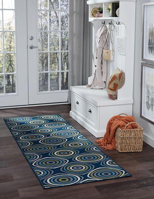 4x6 Water Resistant, Indoor Outdoor Rugs for Patios, Front Door Entry, Entryway, Deck, Porch, Balcony | Outside Area Rug for Patio | Blue, Moroccan 