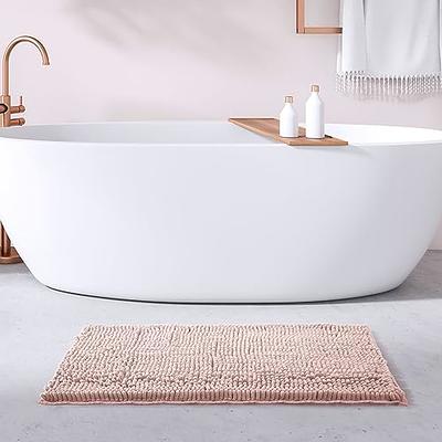 FRESHMINT Large Bathroom Rugs Non-Slip Bath Mat 36”x24”, Washable Soft Long Shower  Mat for Floor & Tub Fluffy Shag Bath Rugs, Durable Water Absorbent  Microfiber Shower Rugs, Dusty Pink - Yahoo Shopping