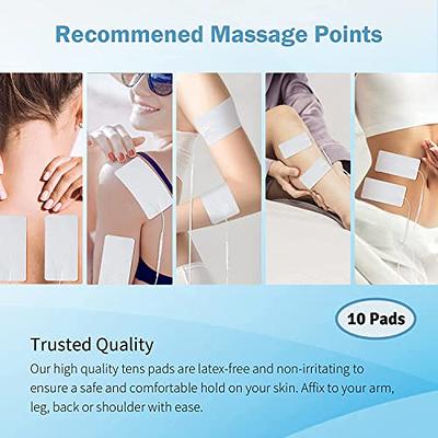 AUVON TENS Unit Replacement Pads 2 x 4 24 Pcs, Reusable, Latex-Free Large  Size Electrodes, Non-irritating Design with Upgraded Sticky Electrode Pads