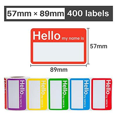 L LIKED 400 Stickers - Colors Plain Name tag Labels for Clothes with  Perforated Line for Kids (Hello My Name is - 400 Labels) - Yahoo Shopping