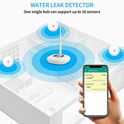 MOCREO Water Leak Sensor with Hub, WiFi Water Leak Detector, Wireless Mini  Flood Detector Alarm System for Kitchen Bathroom Basement with App Alerts  and Remote Monitor - Yahoo Shopping