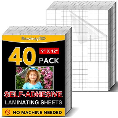 Avery 73601 Self-Adhesive Laminating Sheets, 9 x 12 Inch, Permanent  Adhesive, 50 Clear Laminating Sheets 50 Sheets Regular