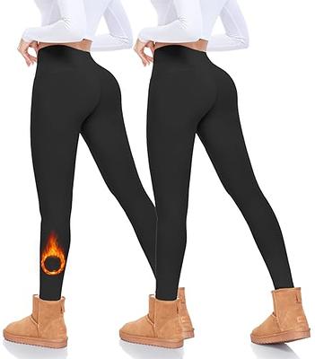 TNNZEET 7 Pack Fleece Lined Leggings Women, Warm Winter Black Thermal  Workout Yoga Leggings - Yahoo Shopping