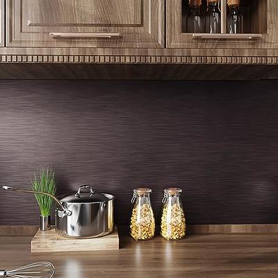CRE8TIVE 12x354 Metallic Stainless Steel Contact Paper for Kitchen  Appliances Thick Dark Brown Peel and Stick Wallpaper Heat Resistant Oil  Proof Vinyl Paper for Stove Backsplash Microwave Cabinets - Yahoo Shopping