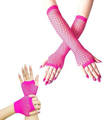 Gatielzana 2 Pairs Fishnet Gloves Women's Mesh Fingerless Gloves for 80s  Costume Theme Party, Hot Pink, Long&Short - Yahoo Shopping