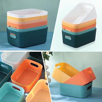 Bathroom Storage Bins Plastics Baskets Home Pantry Storage Box With Handles  Plastics Storage Box For Organizing