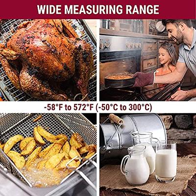 Digital Meat Thermometer Instant Read Meat Thermometer for Cooking Kitchen  Food Candy with Backlight and Magnet for Oil Deep Fry BBQ Grill Smoker