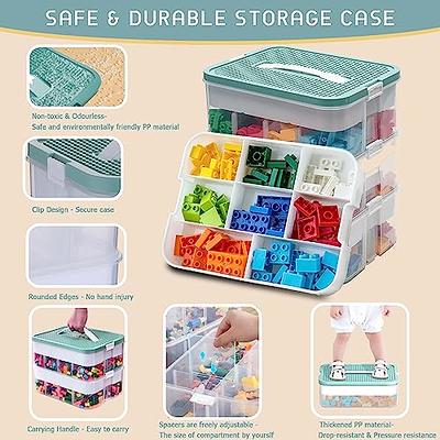 Plastic Storage Organizer for Lego Box Kids Child Toy Stackable Containers  with Lids Bins 3 Layers Adjustable Compartments Building Blocks Chest Case  - Yahoo Shopping