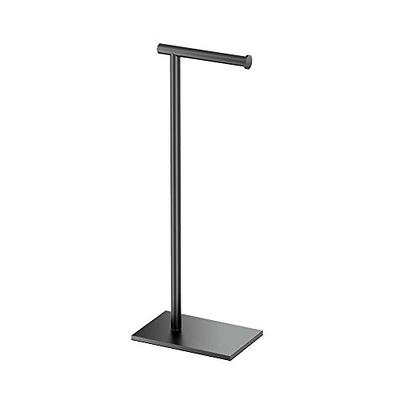 Acehoom Bathroom Freestanding Toilet Paper Holder Stand with RESERVER in Matte Black