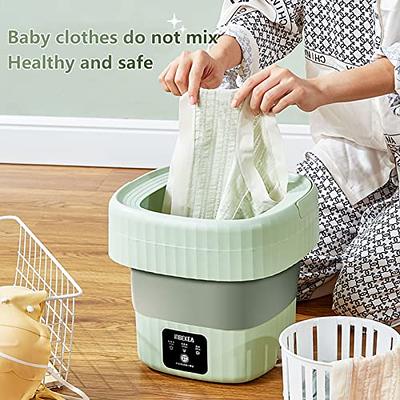 Mini Portable Washing Machine, 9L Foldable Washer with Spin-Dry, Small  Underwear Washing Machine, Baby Laundry Machine for Apartments, Baby
