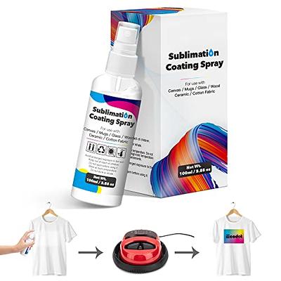 100ml Sublimation Spray, Sublimation Coating Spray for All Fabric,  Including 100% Cotton, Polyester, Carton, Tote Bag, Pillows, Mugs, Canvas,  Quick