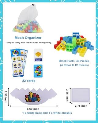  FLLOBE Tetra Tower Game-64 PCS Team Tower Game for